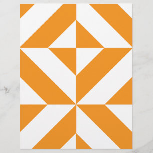Burnt Orange Geometric Deko Cube Scrapbook Paper