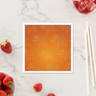 Burnt Orange Gold Rose Hochzeit Serviette