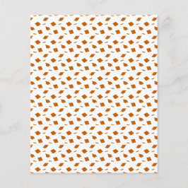 Burnt Orange Graduation Cap Toss Scrapbook Paper