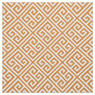 Burnt Orange griechischer Schlüssel Stoff