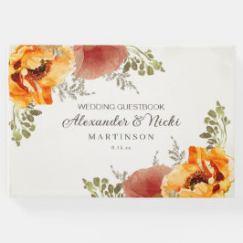 Burnt Orange Herbsthochzeit Gästebuch