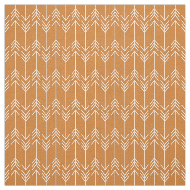 Burnt Orange Herringbone Arrows Stoff (Muster)