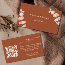 Burnt orange Hochzeitungs-Antwort-Website QR-Code 