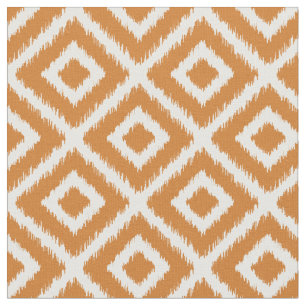 Burnt Orange Ikat Diamonds Stoff