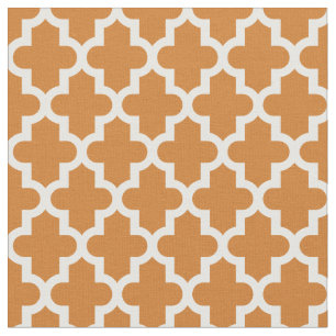Burnt Orange marokkanischer Print Stoff