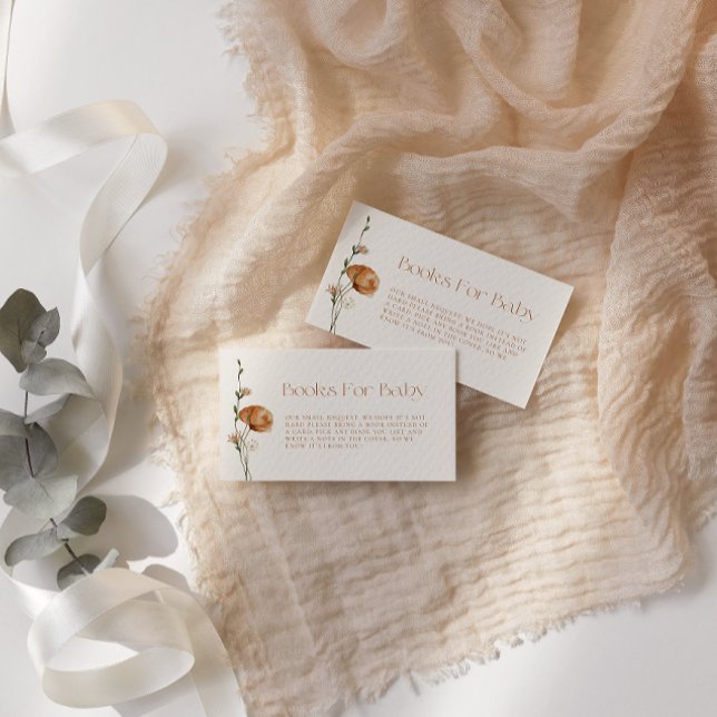 Burnt Orange Mohn Bücher für Baby Begleitkarte (Von Creator hochgeladen)