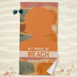 Burnt Orange My Piece of Beach Geometric Strandtuch