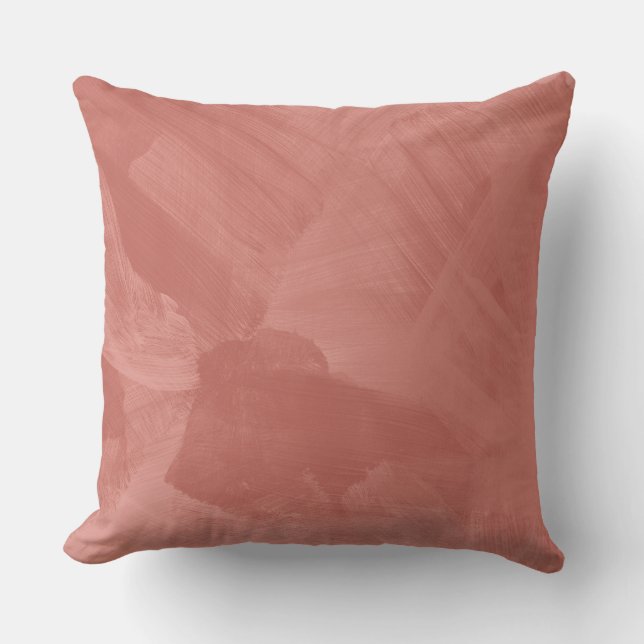 Burnt Orange Paint Brush Pillow Kissen (Vorderseite)