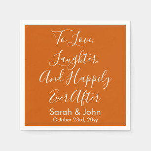 Burnt Orange personalisieren SkriptWedding Recepti Serviette
