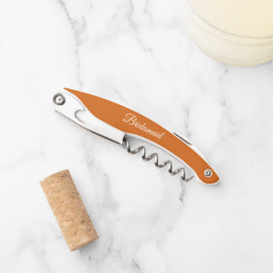 Burnt Orange Personalisiert Wedding Bridesmaid Kellnermesser