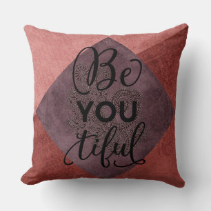 Burnt Orange/Plum Beautiful Luxury Pillow Kissen