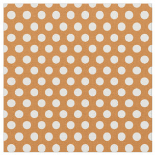 Burnt Orange Polka Dots Stoff
