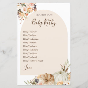 Burnt orange Pumpkin Liebe Gebete für Babysignatur
