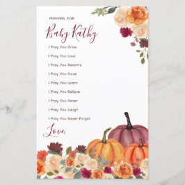 Burnt orange Pumpkin Liebe Gebete für Babysignatur