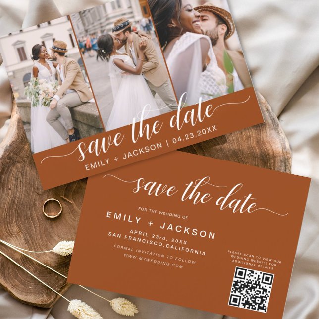 Burnt Orange QR Code - Save the Date 3 Foto (Von Creator hochgeladen)