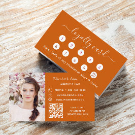 Burnt Orange QR Foto Visitenkarte