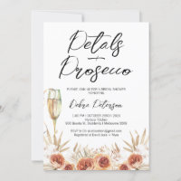 Burnt Orange Rose Petals Prosecco Brautparty