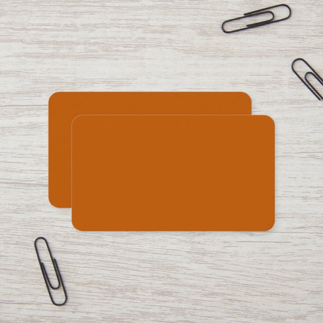 Burnt Orange Rounded Business Card Visitenkarte (Vorderseite/Rückseite Beispiel)