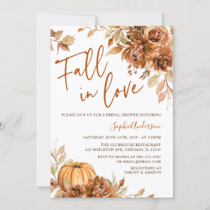 Burnt Orange Rust Boho Fall in Liebe Brautparty Einladung