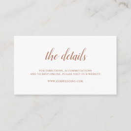 Burnt Orange Rust Terracotta Begleitkarte