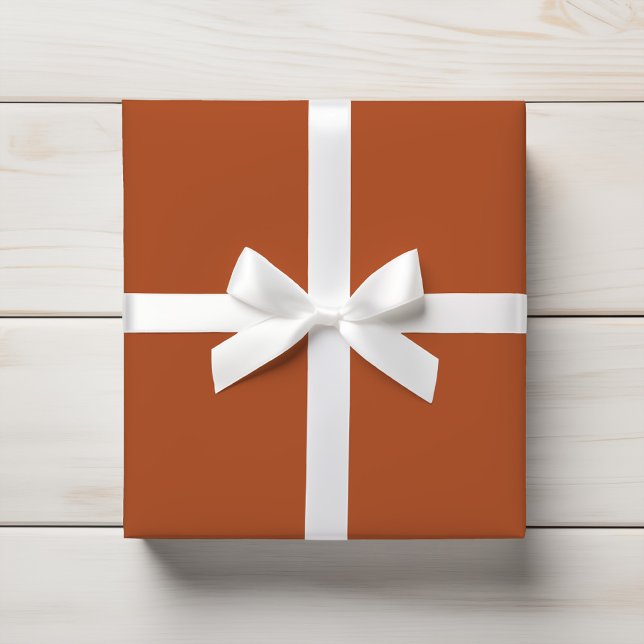 Burnt Orange Rustic Rust Earthy Solid Geschenkpapier (Von Creator hochgeladen)