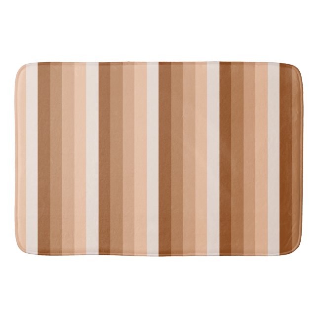 Burnt-Orange-Schattenstreifen Badematte (Vorderseite)