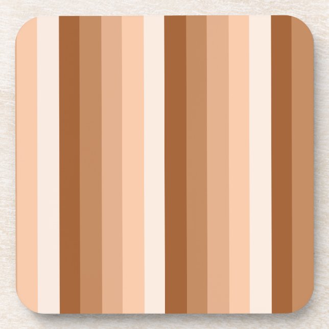 Burnt-Orange-Schattenstreifen Getränkeuntersetzer (Vorderseite)