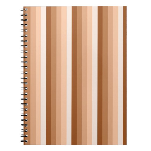 Burnt-Orange-Schattenstreifen Notizblock (Vorderseite)