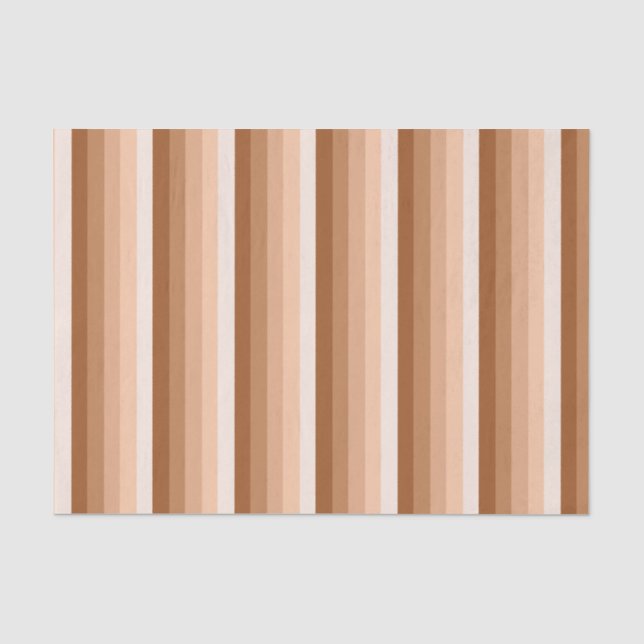 Burnt-Orange-Schattenstreifen Seidenpapier (Vorderseite)