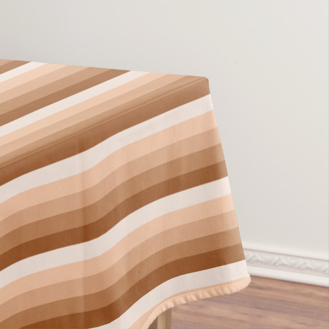 Burnt-Orange-Schattenstreifen Tischdecke (Beispiel)