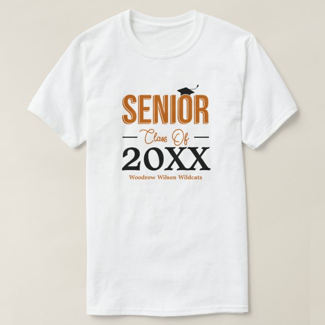 Burnt Orange Senior Class T-Shirt (Design vorne)