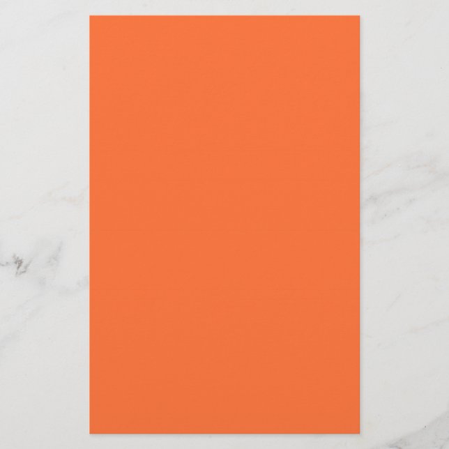 Burnt Orange Solid Color Briefpapier (Vorderseite)