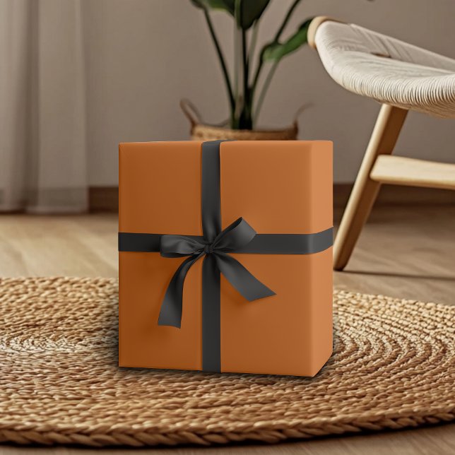 Burnt Orange Solid Color | Classic | elegant Geschenkpapier (Von Creator hochgeladen)