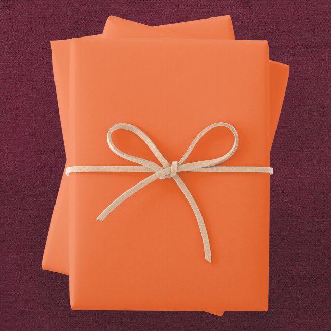 Burnt Orange Solid Color Geschenkpapier Set (Von Creator hochgeladen)