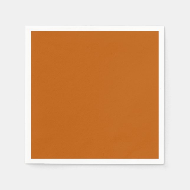 Burnt Orange Standard Cocktail Paper Napkin Serviette (Vorderseite)