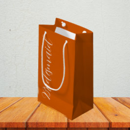 Burnt Orange Stilistische SkriptWedding Bridesmaid Kleine Geschenktüte