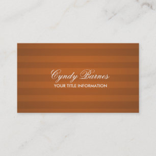 Burnt Orange Stripe Business Card Visitenkarte