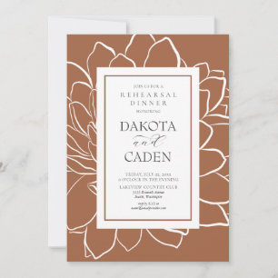 Burnt Orange Succulent Wedding Probe Dinner Einladung