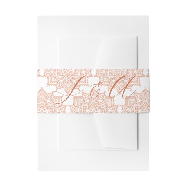 Burnt Orange Sunrise Mandala Summer Hochzeit im He Einladungsbanderole (Vorderseite Beispiel)