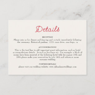 Burnt Orange Tropical Hibiskus Florals Wedding Begleitkarte