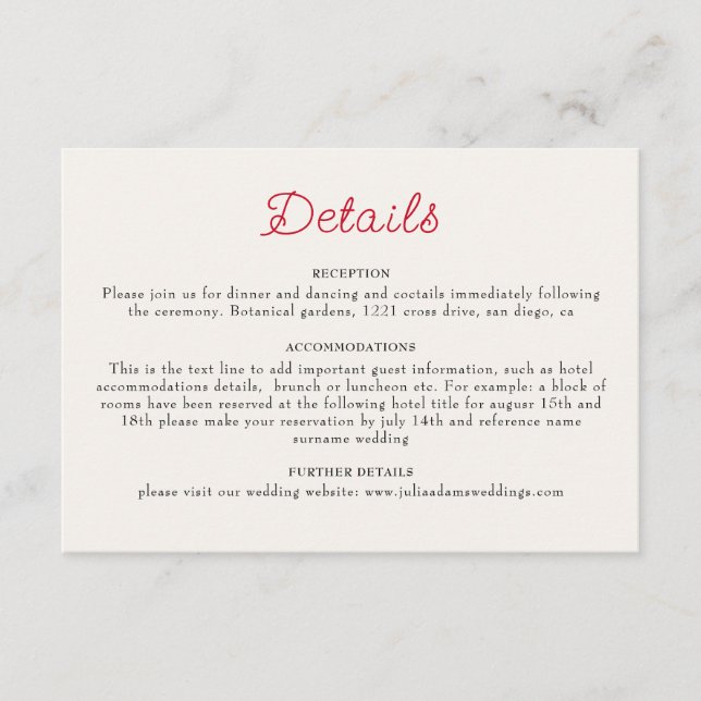 Burnt Orange Tropical Hibiskus Florals Wedding Begleitkarte (Vorderseite)