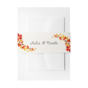 Burnt Orange Tropical Hibiskus Florals Wedding Einladungsbanderole