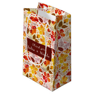 Burnt Orange Tropical Hibiskus Florals Wedding Kleine Geschenktüte