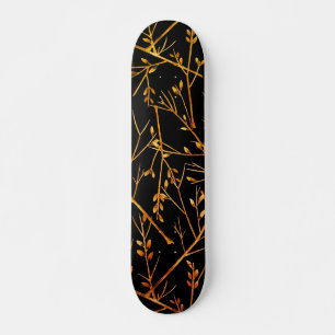 Burnt Orange Twigs auf Black Skateboard