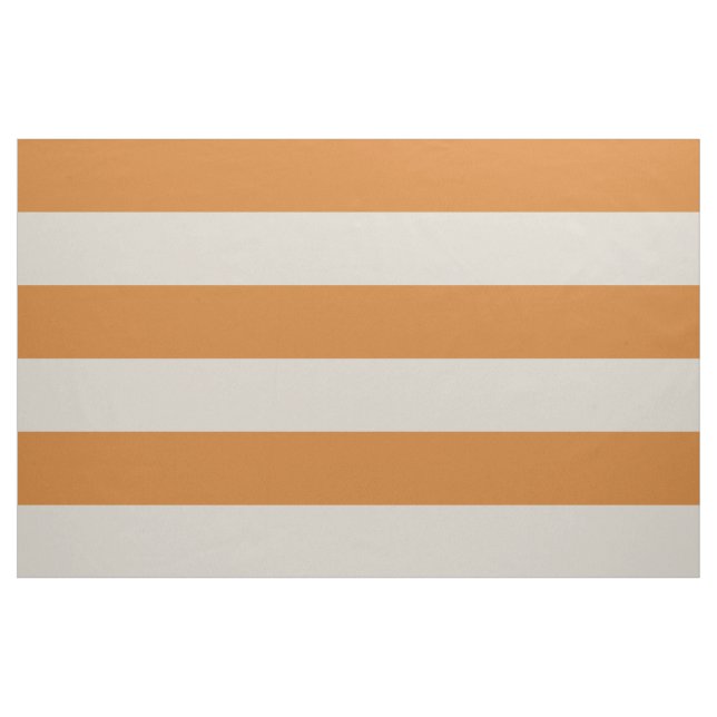 Burnt Orange und Beige breite Streifen großen Maßs Stoff (Yard (91,4 cm))