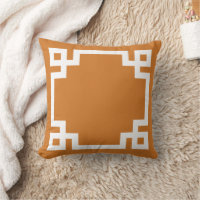 Burnt Orange und die weiße griechische Schlüsselgr