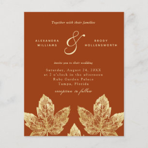 Burnt Orange und Gold rustikale Blätter Hochzeit e