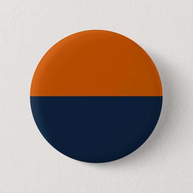 Burnt Orange- und Navy-CUSTOM-Buttone Button (Vorderseite)