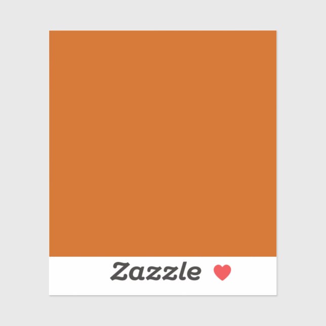 Burnt Orange (Vollfarbe) Aufkleber (Blatt)