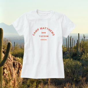 Burnt Orange Wappen Familie Camping Reise Frauen T-Shirt